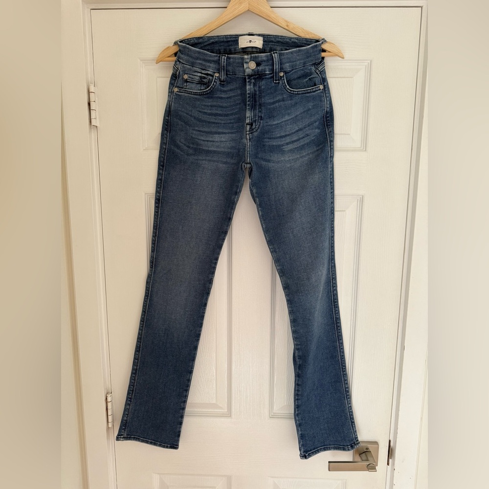 7 For All Mankind Dark Blue Flare Jeans